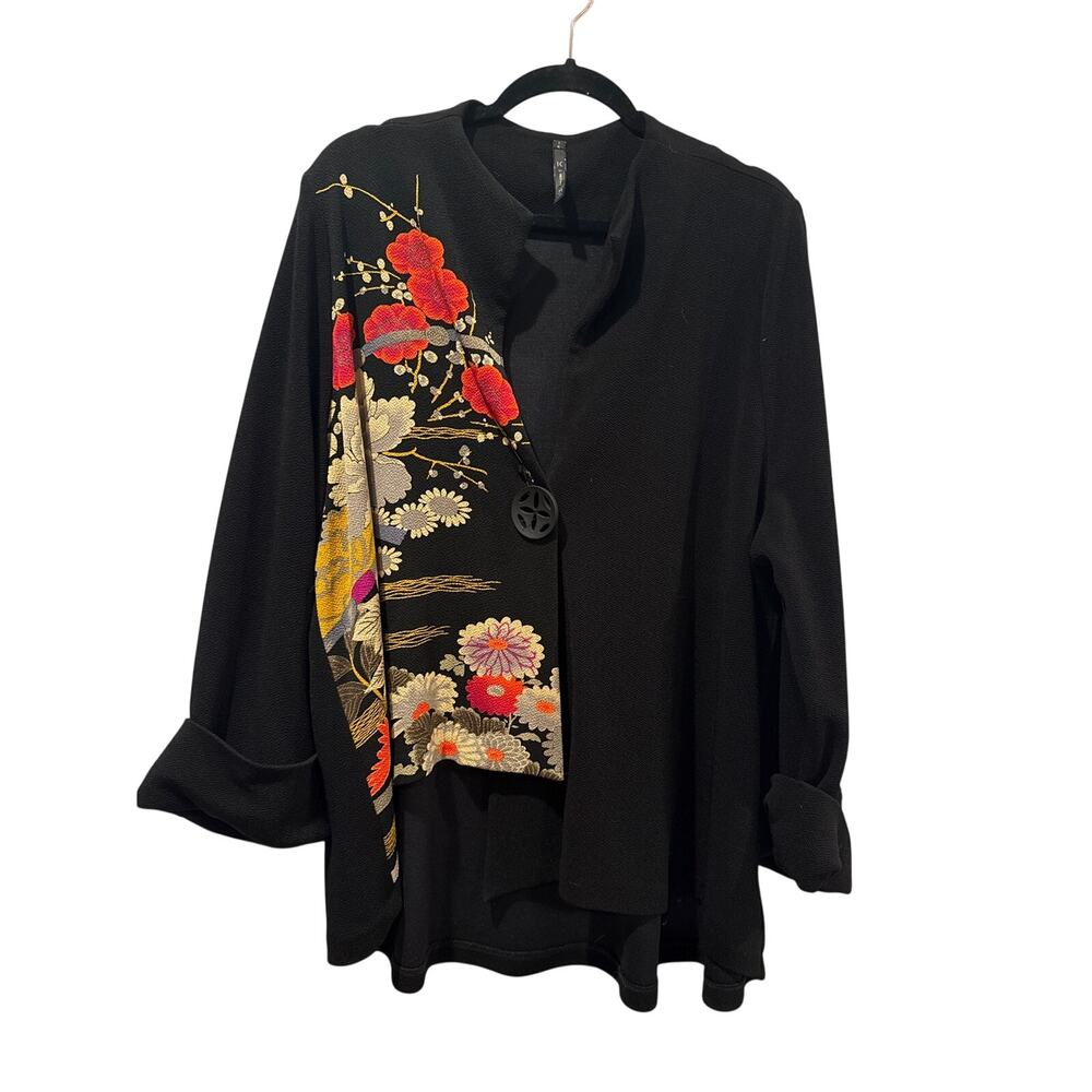 IC by Connie K Asian Garden Asymmetrical Jacket, 2X